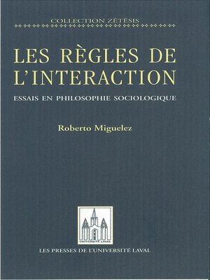 cover image of Règles de l'interaction Les